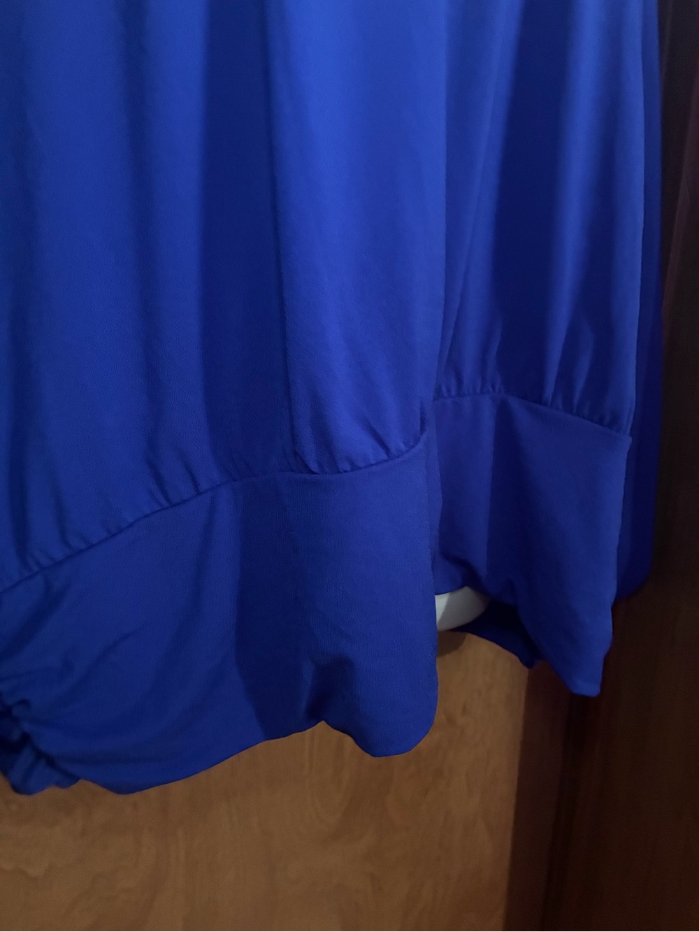 Relaxed Royal Blue Keyhole Pullover Sweatshirt - Picture 4 of 5